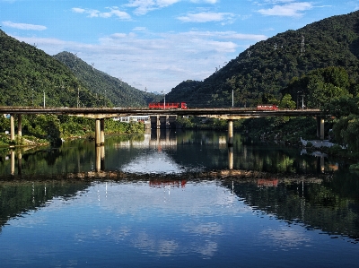 China body of water bridge reflection Photo