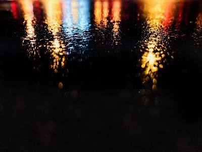 Rain light night macro Photo