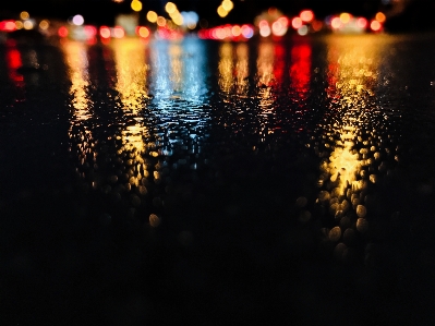 濡れた 雨 道 水 写真