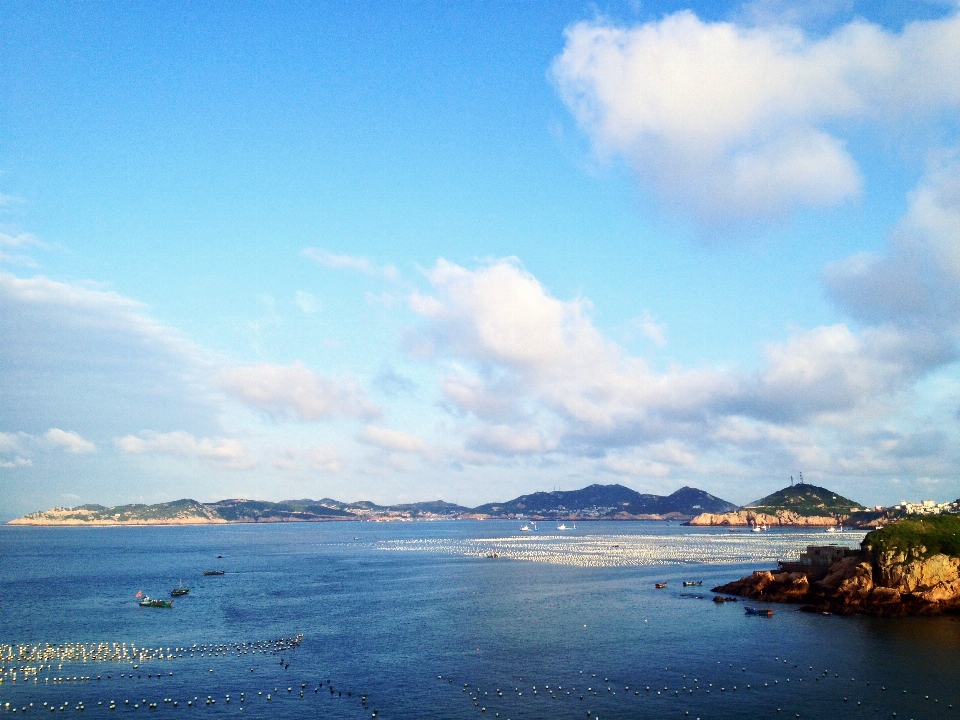 Morning sea gouqi island islands