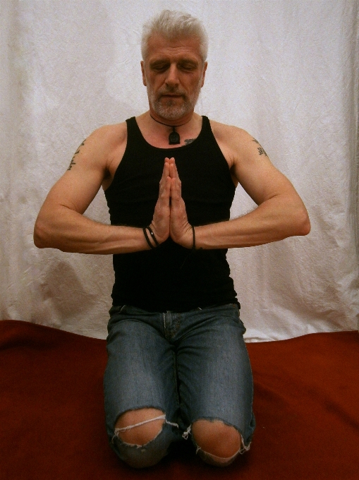 Yoga sitting arm muscle