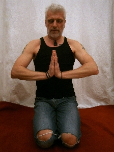 Yoga sitting arm muscle Photo