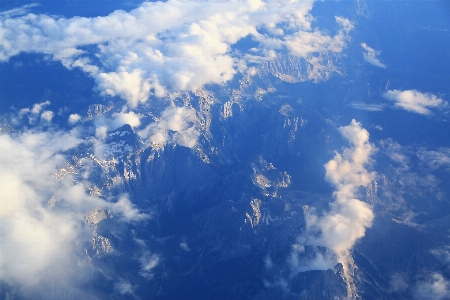 Mountains landscape aerial clouds Photo