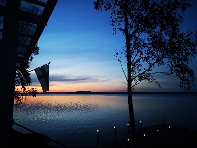 Countryside horizon siluet lights Photo