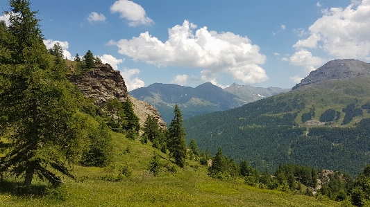 Natural mountainous landforms highland mountain Photo