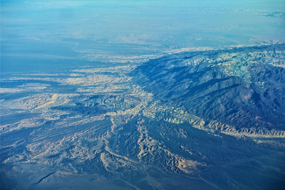 Aerial mountains terrain nature