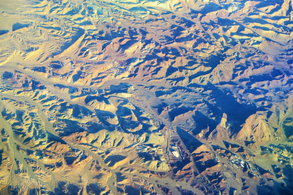 Aerial mountains terrain nature