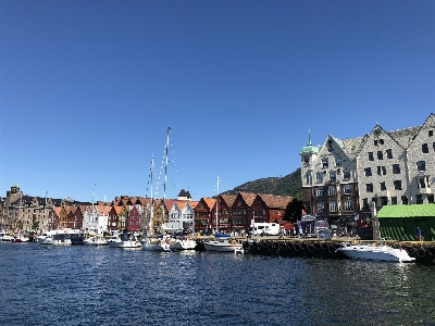 Norway marina harbor water transportation Photo