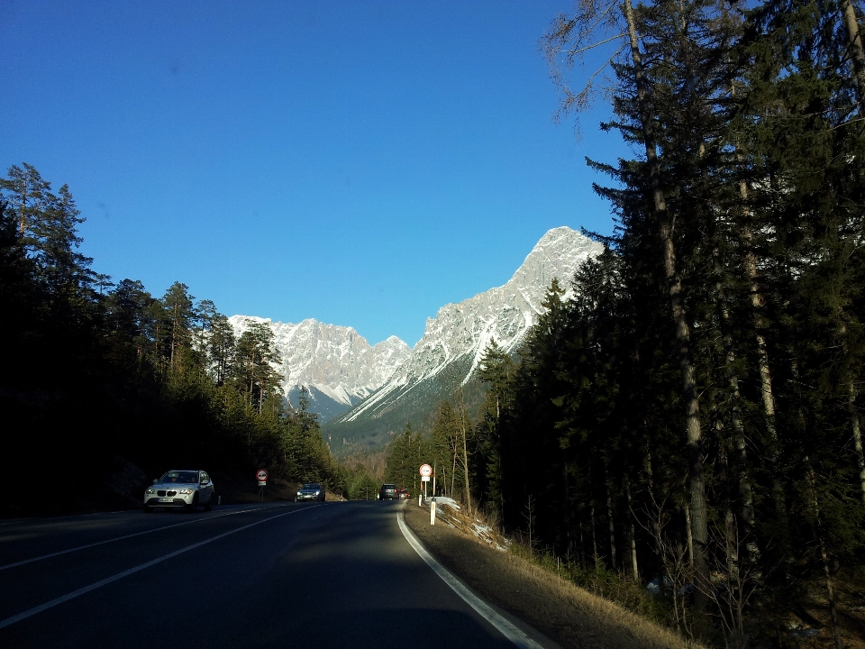 Trip road mountainous landforms sky