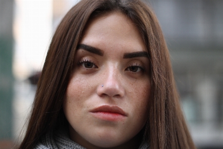 Woman face hair eyebrow Photo