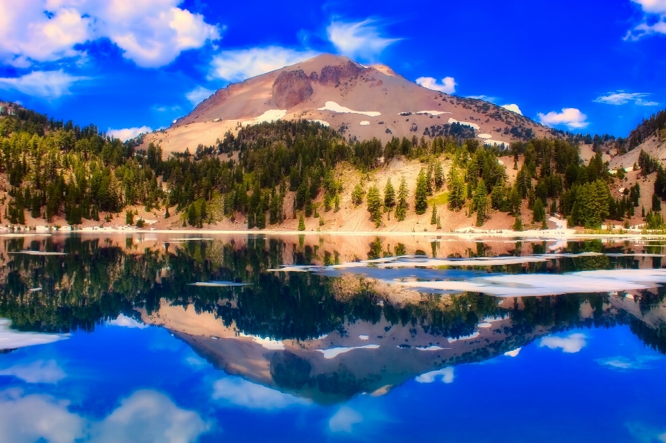 Paesaggio natura lago montagna