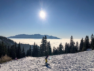 Heaven snow sky winter Photo