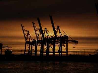 Harbor morning hamburg dock Photo