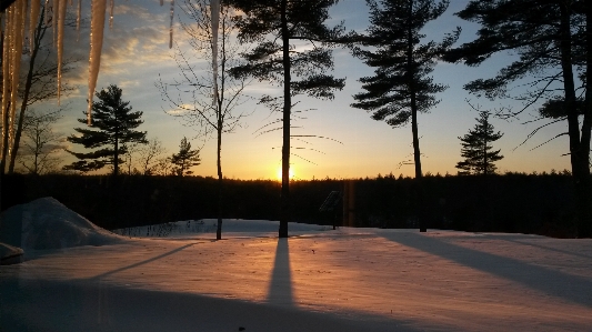 Winter landscape sky snow Photo