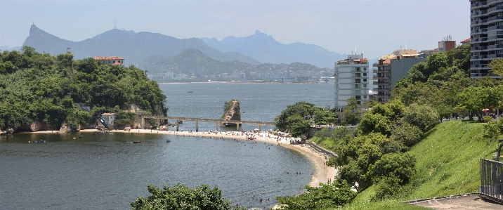 Island beach sea mountain Photo