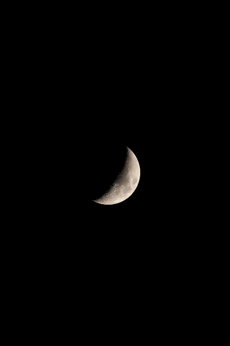 Luna creciente negro fotografía