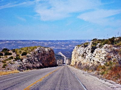 Desert road sky blue Photo