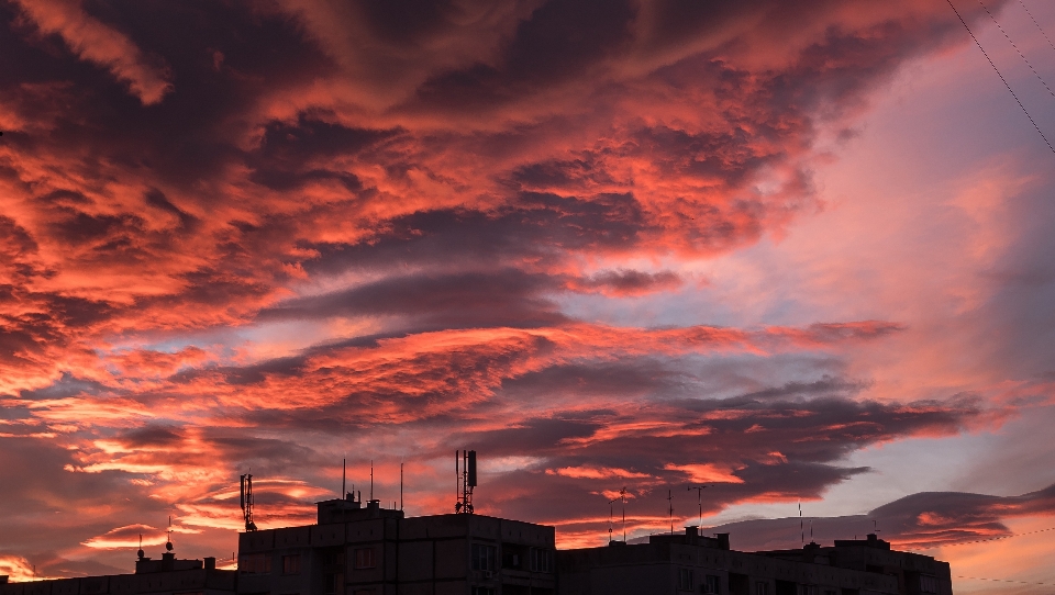 Sunrise cloud sky afterglow