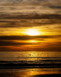 Sunset beach clouds cloudy Photo