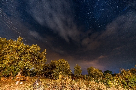 Autumn sky stars clouds Photo