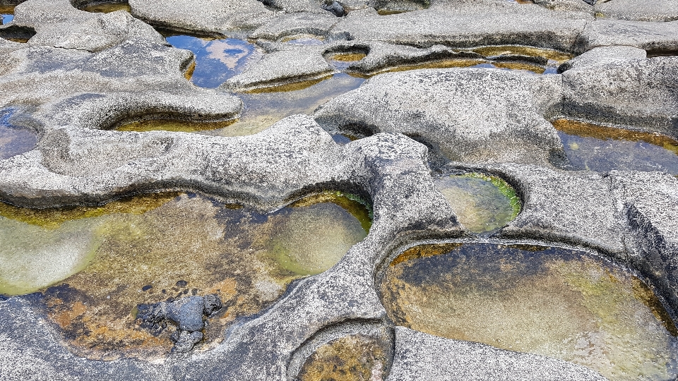 Stone shore sea water