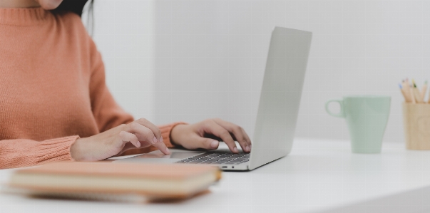 Woman hand sitting technology Photo