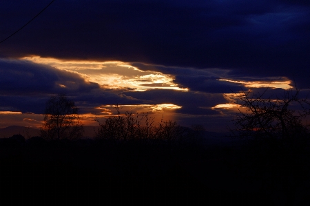 Sunset clouds awe sky Photo