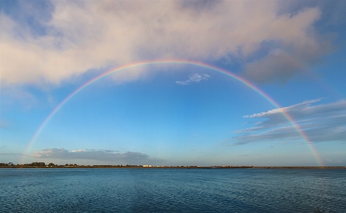 Rainbow sky cloud water Photo