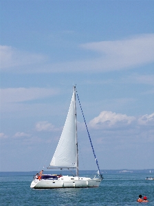 Sailing boat white mast Photo