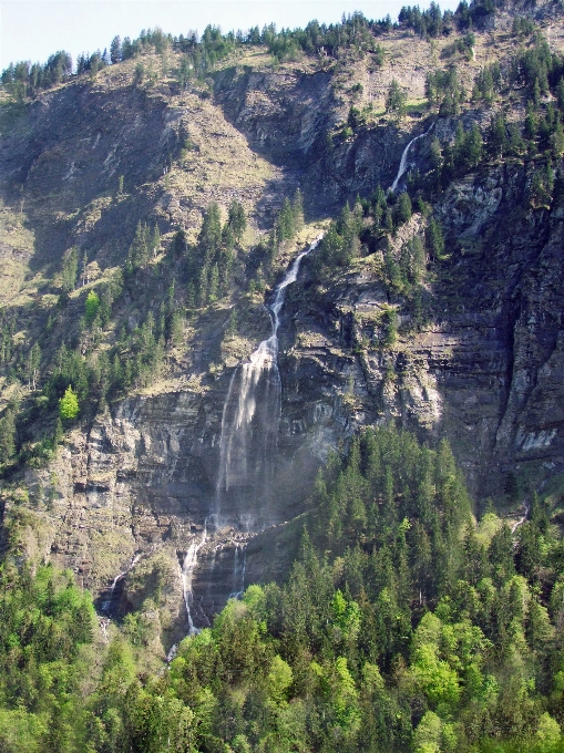 Rocks mountain waterfall spring