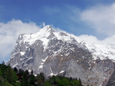 Rocks clouds sky mountain Photo