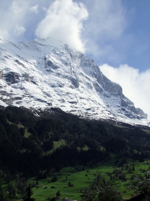 Nevado rocas nubes cielo