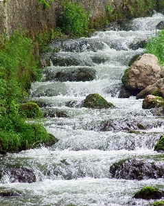 Waterfall barrage water brook Photo