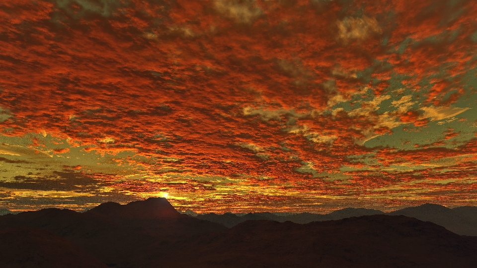 Atardecer cielo nube fantasía