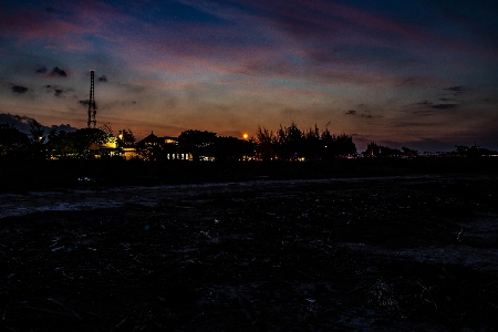 Street lights dawn sky Photo