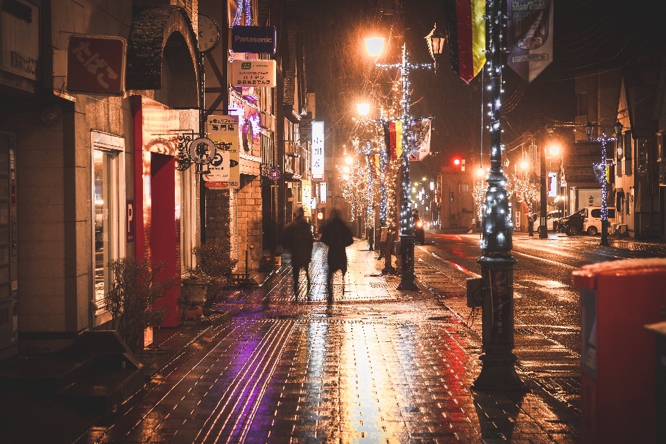 Ville nuit rue lumière