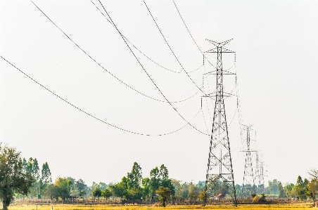 Electrica overhead power line transmission tower electricity Photo