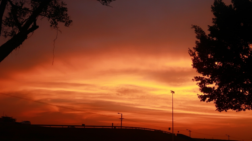 Scenery sky cloud afterglow