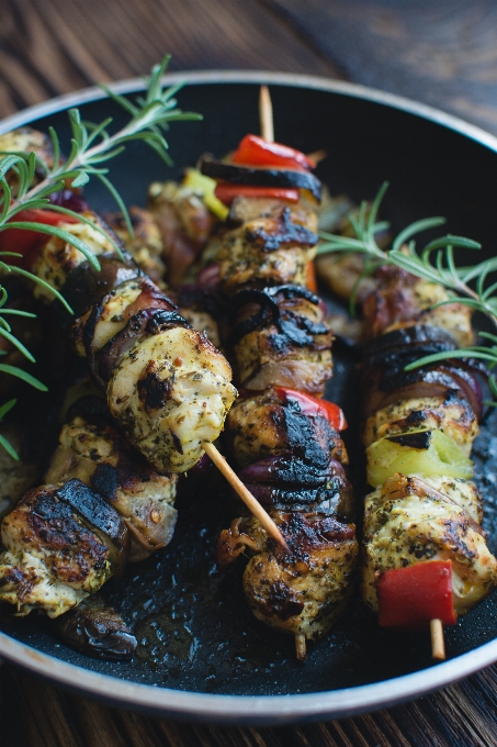 Dish cuisine food souvlaki