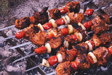 Dish shashlik barbecue cuisine Photo