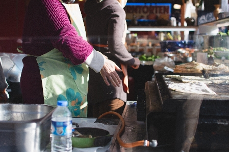 Hand street food selling city Photo