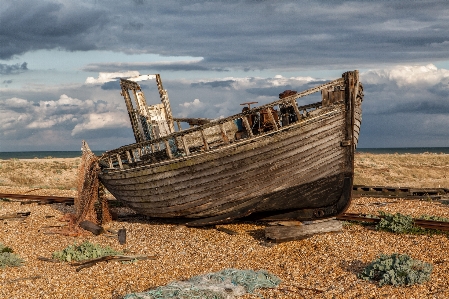 Boat shipwreck water transportation vehicle Photo