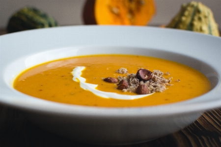 Dish food carrot and red lentil soup cuisine Photo