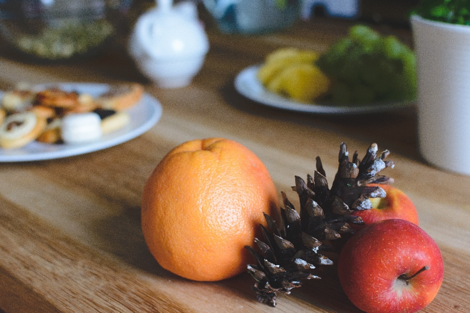 Comida fruta clementina vegetariana
