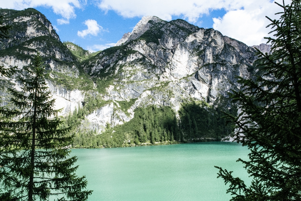 Mountain mountainous landforms natural landscape body of water