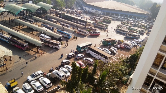 Bus stand motor vehicle transport Photo