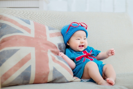 Child baby photograph blue Photo