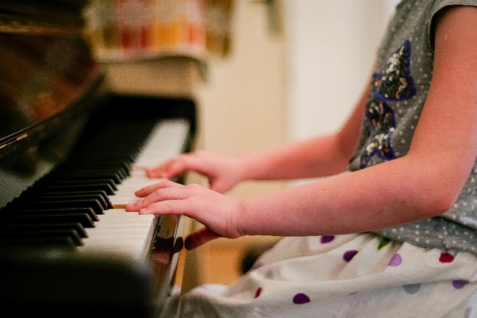 Pianista músico mão piano