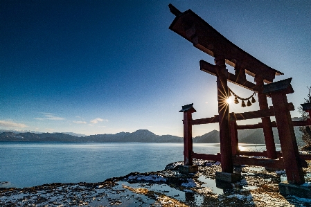 自然 空 torii 水 写真