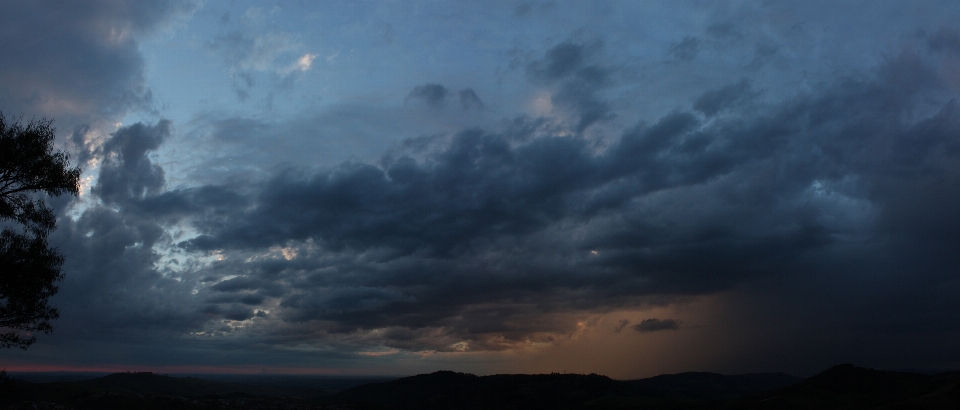 Sky clouds rain mountains